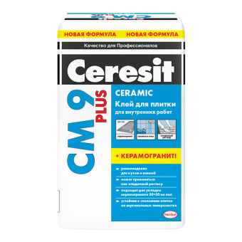 Клей Ceresit CM 9 Plus для плитки 25 кг